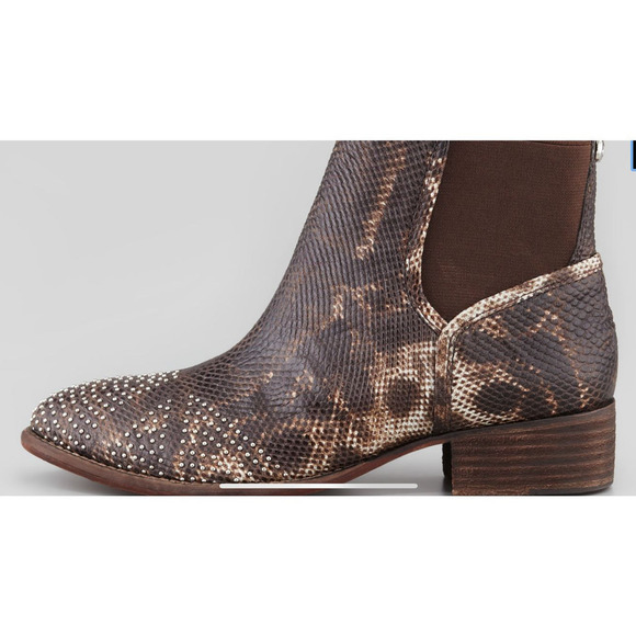 Pronto Lizard-embossed stud boots-6 - Picture 3 of 9